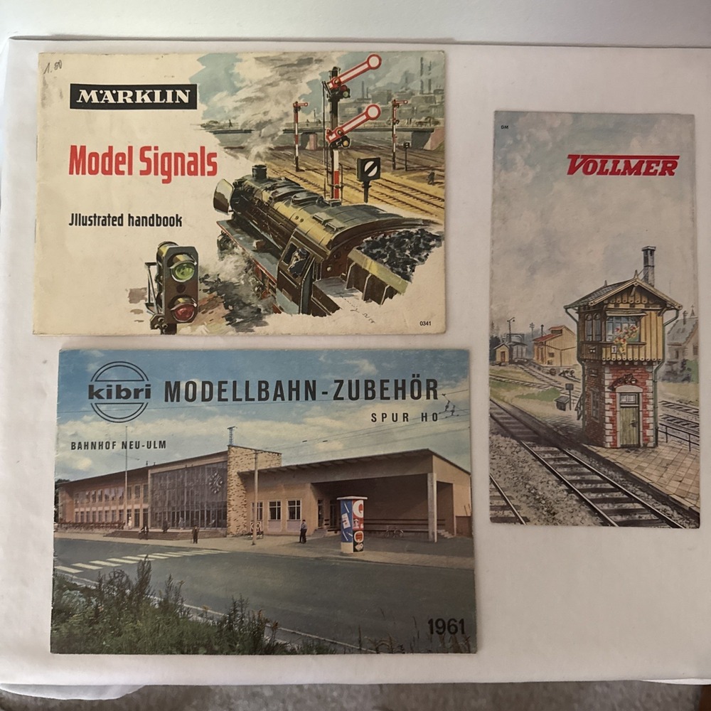 Vintage Marklin Vollmer Kibri HO Train Catalog Lot Signals Buildings 1961